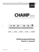 Zeck Audio Champ2.250 Owner's manual