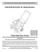 MTD 250 User manual