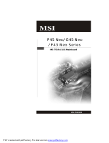 MSI P45 User manual