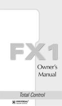 Universal Remote Control TOTAL CONTROL FX-1 Owner's manual