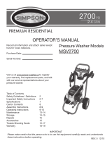 Simpson MSV2700 User manual