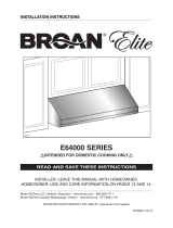Broan Elite E64000 SERIES User manual