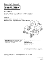Craftsman ZTS 7500 Owner's manual