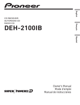 Car audio systems DEH-2100IB User manual