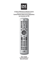 One For All 6-Device Universal Remote User manual