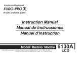 Euro-Pro 6130A LCD User manual