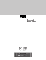 Rotel RDV-1080 Owner's manual