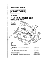 Craftsman 7-1/4 - in. Circular Saw with Laser Trac and LED Worklight Owner's manual
