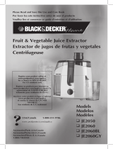 Black and Decker Appliances JE2060 User manual