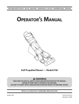 MTD E18J Owner's manual