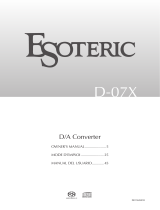 Esoteric D-07 Owner's manual