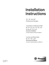 GE ZDP484NGP4SS Installation guide