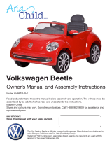 Aria Child W486TG-R-F Volkswagen Beetle Owner's manual