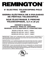 Remington Pole Saw Assembly 104317 Owner's manual
