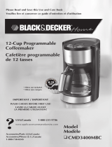 Black and Decker Appliances CMD3400MBC User manual