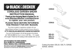 Black & Decker GSN30 TYPE 1 Owner's manual