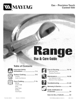 Maytag MGR5765QDW - 30" Gas Range S/CLN 16K BRNR Flushg Owner's manual