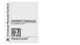 Universal MasterControl RF2 Owner's manual