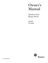 Monogram ZV950 Owner's manual