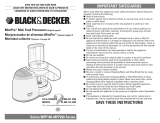 Black and Decker Appliances MFP100-200 User manual