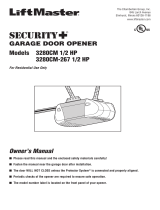 Security + 3280CM 1/2 HP Owner's manual