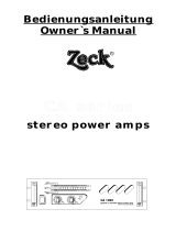 Zeck Audio CA Endstufen De190 Owner's manual