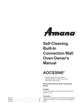 Amana AOCS3040WW-P1132348NWW Owner's manual