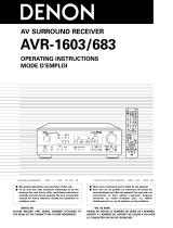 Denon AVR 1603 - AV Receiver Owner's manual