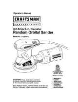 Craftsman 27675 - Professional 5 in. 3.0 Amp Random Orbit Sander Owner's manual