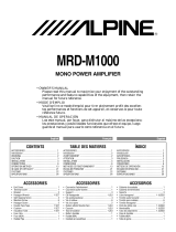 Alpine MRD-M1000 Owner's manual