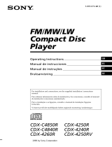 Sony CDX-C5850R User manual