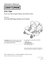 Craftsman ZTS 7500 User manual