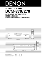 Denon 270 User manual