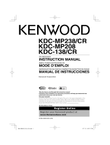Kenwood KDC-MP238/CR User manual