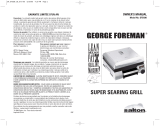 George Foreman GFSG80 User manual