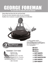 George Foreman GRP106BPP Owner's manual