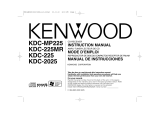 Kenwood KDC MP225 - 50w x 4 CD/MP3/WMA Receiver User manual