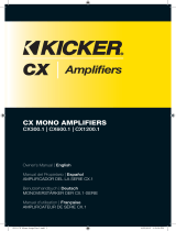 Kicker 2012 CX Mono Amplifiers User manual