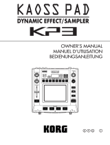 Korg KP3 User manual