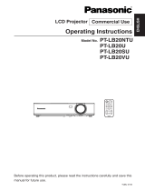 Panasonic PT-LB20NTU User manual