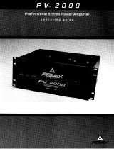 Peavey PV 2000 Professional Stereo Power Amp User manual