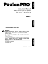Poulan PP025 Owner's manual