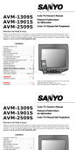 Sanyo AVM-1309S, AVM-1901S, AVM-2509 User manual