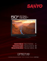 Sanyo DP50749 - 50" Plasma TV User manual