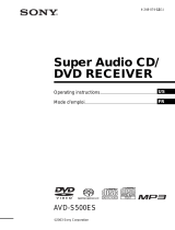 Sony AVD-S500ES User manual