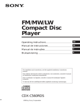 Sony CDX-C560RDS User manual