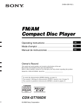 Sony CDX-GT705DX User manual