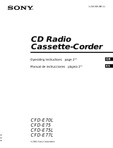 Sony CFD-E70L User manual