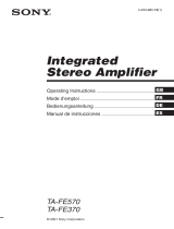 Sony TA-FE370 User manual