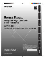 Toshiba 26HF66 User manual